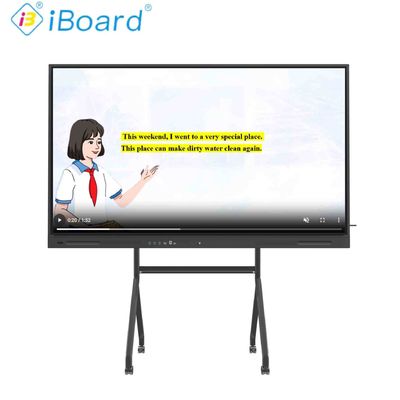 4K UHD Interactive Flat Panel 55 inç Akıllı TV Güncellenmiş Android Sistemi AI İşlev Ekipmanı Sınıf Ofisi Toplantısı için