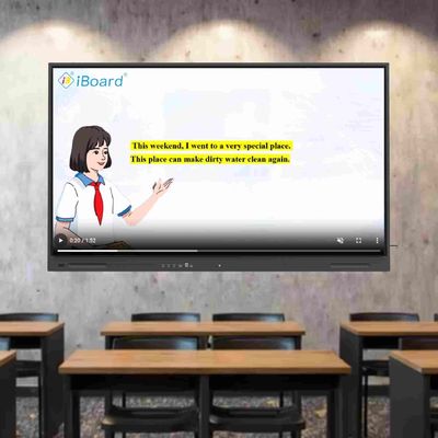 4K UHD Interactive Flat Panel 55 inç Akıllı TV Güncellenmiş Android Sistemi AI İşlev Ekipmanı Sınıf Ofisi Toplantısı için