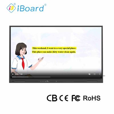 4K UHD Interactive Flat Panel 55 inç Akıllı TV Güncellenmiş Android Sistemi AI İşlev Ekipmanı Sınıf Ofisi Toplantısı için