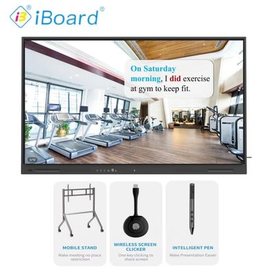 65 inç 4K UHD Interactive Flat Panel Smart TV Yeni Android Sistem Ekipmanı Sınıf Ofisi Toplantısı için