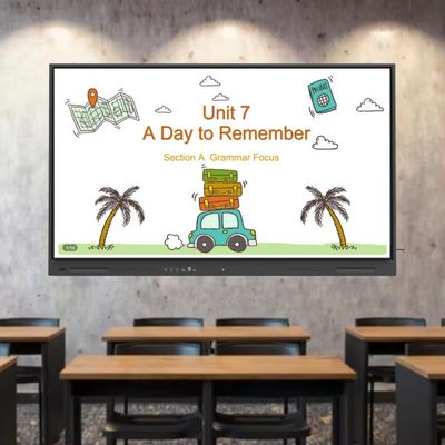 Ai Function 75 Inch 4K Çözünürlük Yeni Android Sistem Ekipmanı ile Interaktif Düz Panel Akıllı TV Sınıf Ofisi Toplantısı