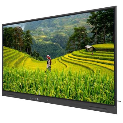 İnteraktif Düz Panel 75 Inç Android 14 OPS PC Wifi BT USB RJ45 Dokunma Yazılımı Okul Eğitimi Eğitim Toplantısı Akıllı Tahta