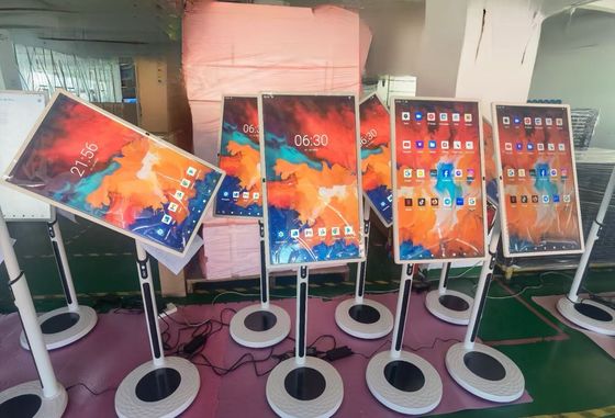 Dokunmatik Ekran Kiosk 32 Inç Akıllı Televizyon Kablosuz Hareketli Taşınabilir Android Şarj edilebilir Televizyonlar Dokunmatik Ekran LCD Akıllı Mobil Mini TV Ekranı