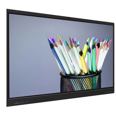 LCD Akıllı Tahta 75 Inch IFP Android 14 8+128G Kamera Mikrofon Hoparlör Işık Sensörü Wifi Kızılötesi 50 Dokunma Noktası Okul İçin Online Öğretim Ofisi Zoom Takımlar Toplantısı