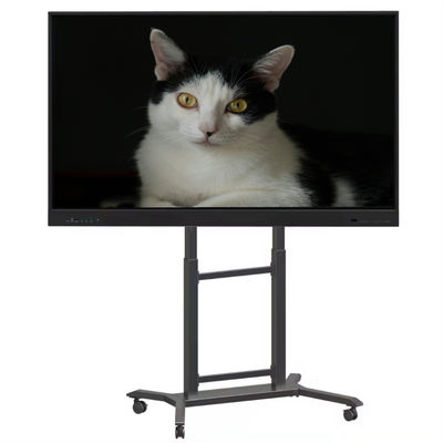 98 inçlik 4K interaktif düz panel Android 14 8+128GB Dijital Akıllı Dokunmatik Ekran Android OPS Mobil Stand Sınıf Toplantısı için İsteğe bağlı