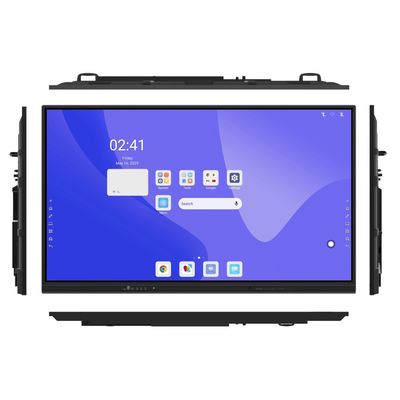 Kızılötesi Etkileşimli Beyaz Tahta QR Kod Paylaşımı Muilt Touch 50 Touch Point Modern Design Etkileşimli Düz Panel Ekranı
