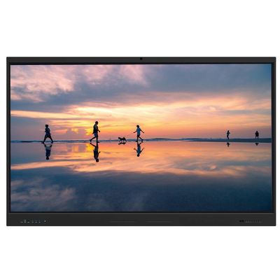 86 Inç Parlama Karşıtı Tempered Glass Interactive Whiteboard Dahili 5000: 1 Hoparlör Wifi BT Hotspot Işık Sensörü Konferans Sınıf Çocukları için 50 Dokunma Noktası