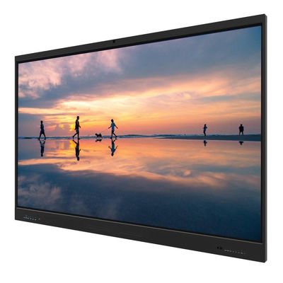 86 Inç Parlama Karşıtı Tempered Glass Interactive Whiteboard Dahili 5000: 1 Hoparlör Wifi BT Hotspot Işık Sensörü Konferans Sınıf Çocukları için 50 Dokunma Noktası