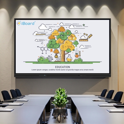 98 İnç Etkileşimli Düz Panel 4K UHD Ekran Akıllı Dokunmatik Ekran Projeksiyon AI Fonksiyonlu Akıllı Tahta Toplantı Odası için
