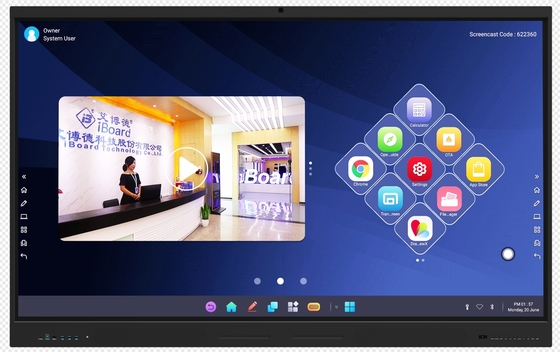 IBoard Sıcak Satış Ürünü 86 Inch Interactive Flat Panel Whiteboard Touch Screen Dijital Ekranlar Akıllı Whiteboard Toplantı Konferans Sınıf