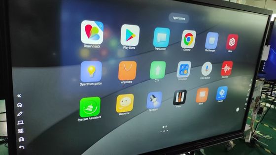 Yazma Modu Parmak Veya Herhangi Bir Opak Nesne Etkileşimli Monitör 4GB Veya 8GB RAM İle Donatılmış, Okul Eğitimi Öğretimi İçin Etkileşimli Beyaz Tahta İçin Akıcı Dokunmatik Tepki Ve İş Akışı Sağlar