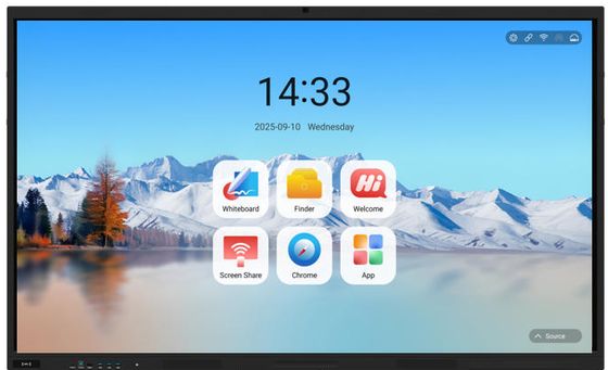 Fabrika Doğrudan IBoard TE-QS Serisi Android 14 8+128G Etkileşimli Düz Panel Ekranı Tek Bir Windows Sisteminde Seçenek Kablosuz Ekran Projeksiyonu Ofis Konferans Toplantısı İçin Etkileşimli Tahta