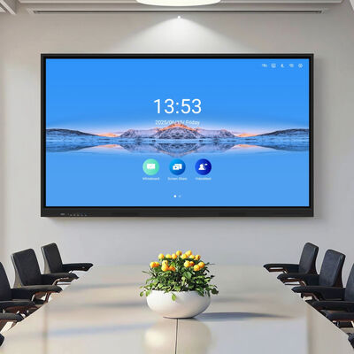 65/75/86/98 Inch Multi-Touch Interactive Touch Screen Whiteboard 4K çözünürlüğü ile öğretim ve iş toplantıları için