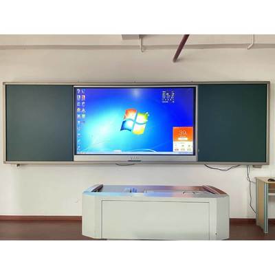 Akıllı Blackboard Sliding 75 86 Inch Panel Board Beyaz Yeşil Touch Panellerle Seçilebilir Duvar Montajlı Android Windows İşletim Sistemi Sınıf Toplantısı Ofisi için