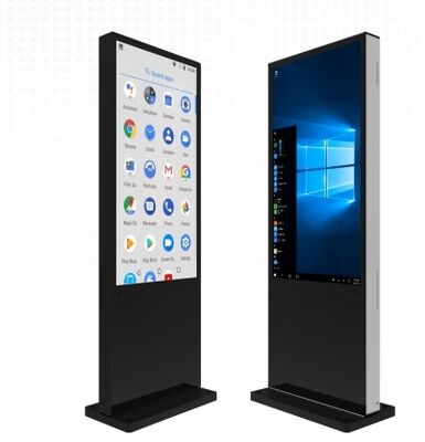 Süpermarket Ofis Ticari İçin Dokunmatik Ekran Kiosk 55 İnç Android Standee IR PCAP Win PC