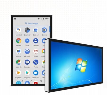 Süpermarket Ofis Ticari İçin Dokunmatik Ekran Kiosk 55 İnç Android Standee IR PCAP Win PC