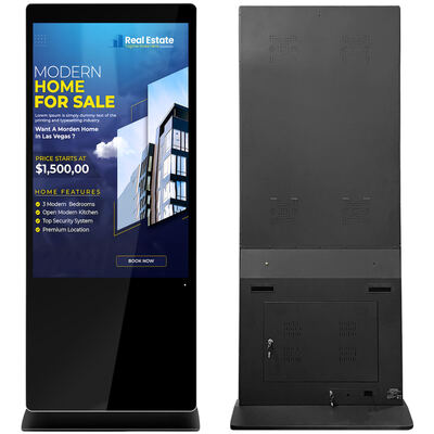Yüksek Kaliteli Reklam Ekranı Dokunmatik Ekran Kiosk 55 Inç Dijital Android Standı Kızılötesi PCAP Dokunmatik Zemin Standı Duvar İsteğe bağlı Süpermarket Ofisi Ticari