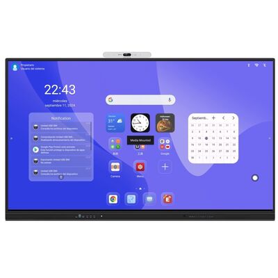 USB Veri Bağlantı Noktalı, Toplantı Konferans Odası İçin Temperli Camlı Etkileşimli Akıllı Tahta