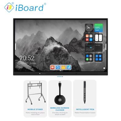 IBoard 4K Ultra HD Akıllı Öğretim için Kızılötesi Dokunma Teknolojisi ve Çift İşletim Sistemi ile Etkileşimli Beyaz Tahta