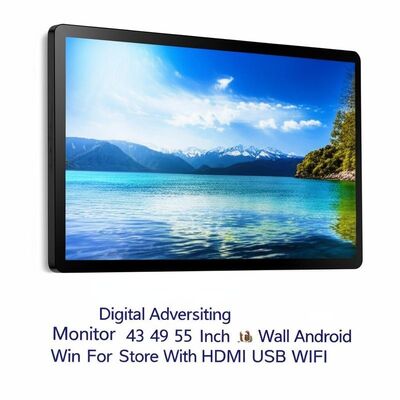 32 İnç Dijital Reklam Monitörü Android PC OS Duvar Dokunmatik Ekran Mağaza Havaalanı Otel İçin