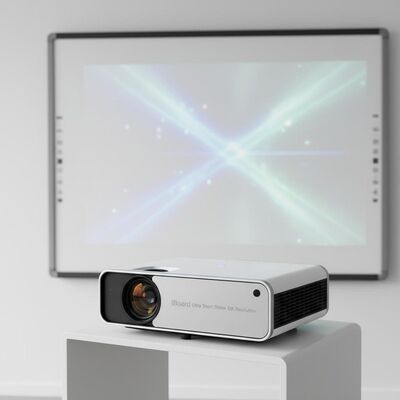 iBoard Ucuz DLP Lazer Taşınabilir Projekör 4K Whiteboard Ultra Kısa Atış Projekörü Sınıf Okul Öğretim Taşları