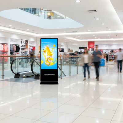 43/55 HD İçerideki Dikey Reklam Kiosku Tüm-Bir LCD Ekran Dokunmatik Etkileşimli Ekran Dijital İşaret