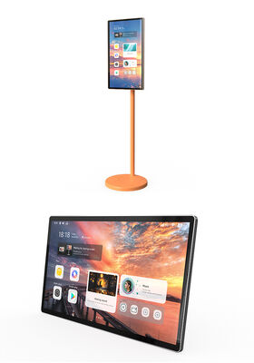 İşbirliği ve dijital etkileşim için çok yönlü çözümler sunan kapasitif dokunmatik ekrana sahip siyah dokunmatik masa