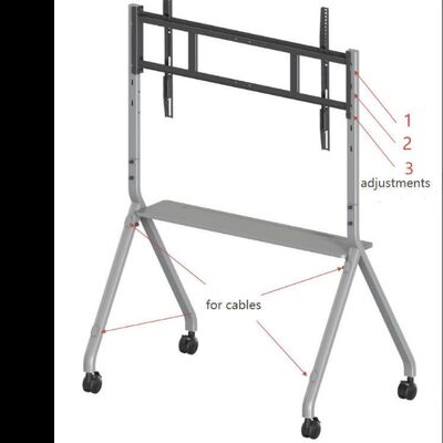 İnteraktif ekranlar için Mobil Stand Mobil TV Arabası 65-86 inç boyutuna uygun Akıllı TV