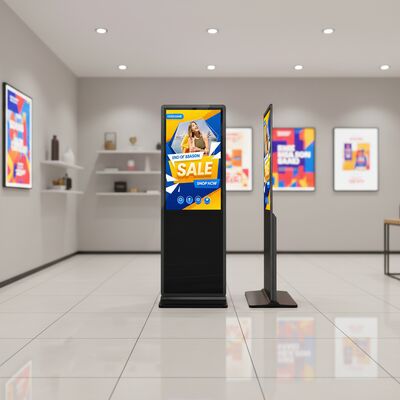 55/65/75 Indoor Touch Screen LCD Advertising Totem Vertical Kiosk CMS Software LED Display Digital Signage and Displays