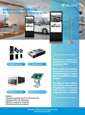 10 Kapasitif Dokunma Noktası, Gerçek Zamanlı İzleme ve Etkileşimli İşaret için Web Temelli Tablo ile Yer Standı Dijital Reklam Monitörü