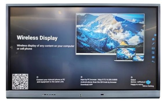 65" Smart Tech İnteraktif Beyaz Tahta Çoklu Yazma Duvara Monte Akıllı Dokunmatik Panel