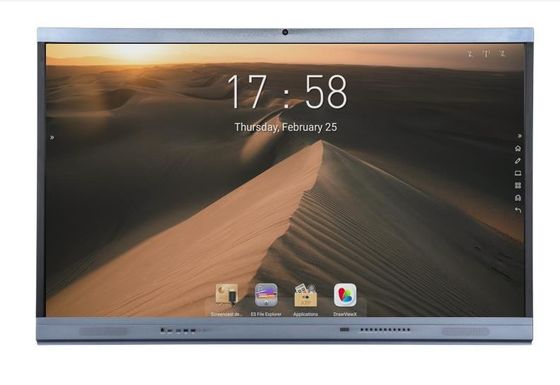 Android 11 Kızılötesi LED Etkileşimli Dokunmatik Monitör yerleşik kamera mikrofonu