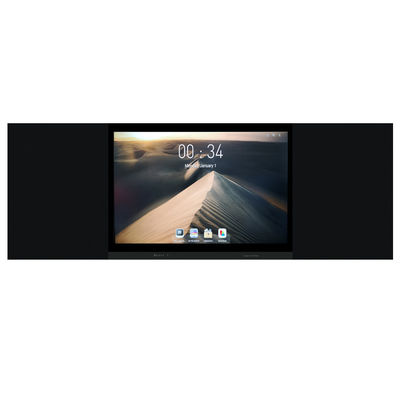 Akıllı Blackboard 75 86 Inch Ekran Çoklu Parmaklı Etkileşimli Dokunmatik Yan Çubuğu Sol Sağ Tahta Sınıf Öğrencisi İçin