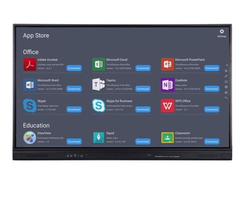 Operasyon bilgisayarı ile 98 inç Akıllı Tahta Etkileşimli Düz Panel Ekran