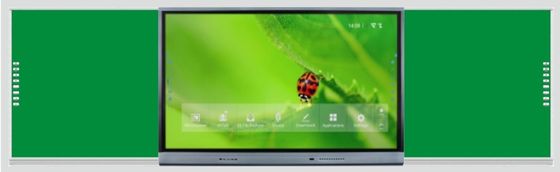 Akıllı Blackboard 75 86 Inch Ekran Çoklu Parmaklı Etkileşimli Dokunmatik Yan Çubuğu Sol Sağ Tahta Sınıf Öğrencisi İçin