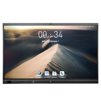75" NFC yerleşik kamera ve mikrofon Etkileşimli Düz Panel İş ve Sınıf için 4K Etkileşimli beyaz tahta