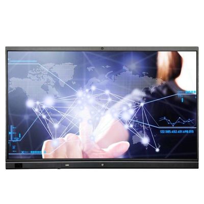 75" NFC yerleşik kamera ve mikrofon Etkileşimli Düz Panel İş ve Sınıf için 4K Etkileşimli beyaz tahta