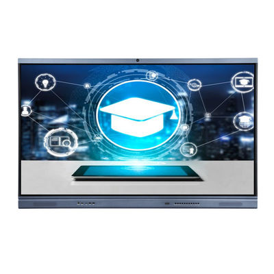 75" NFC yerleşik kamera ve mikrofon Etkileşimli Düz Panel İş ve Sınıf için 4K Etkileşimli beyaz tahta