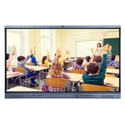 75" NFC yerleşik kamera ve mikrofon Etkileşimli Düz Panel İş ve Sınıf için 4K Etkileşimli beyaz tahta