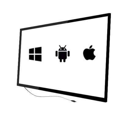 Reklam Kiosk için OEM Boyutu IR USB Bağlantı Çoklu Dokunmatik Dönüşüm Bindirme Çerçevesi