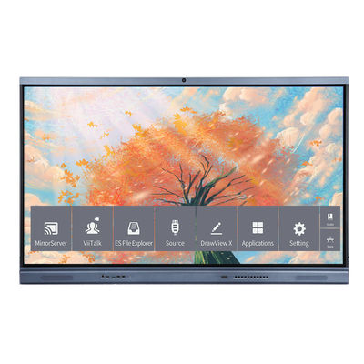 20 Dokunma Noktası 75 Inch LCD Akıllı Yönetim Kurulu Okul Ofis Konferansında Etkileşimli Dokunma Çözümleri İçin Etkileşimli Düz Panel