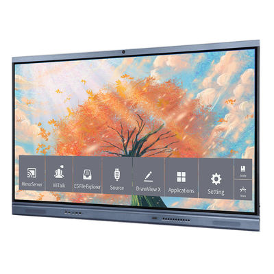 20 Dokunma Noktası 75 Inch LCD Akıllı Yönetim Kurulu Okul Ofis Konferansında Etkileşimli Dokunma Çözümleri İçin Etkileşimli Düz Panel