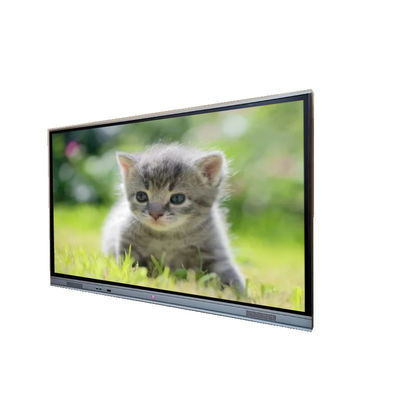 4K Interactive Whiteboard IFPD Akıllı Monitörler Çoklu Dokunmatik Ekran Ekranı Kamera ve Mikrofonla Okul için Tek Bilgisayarda
