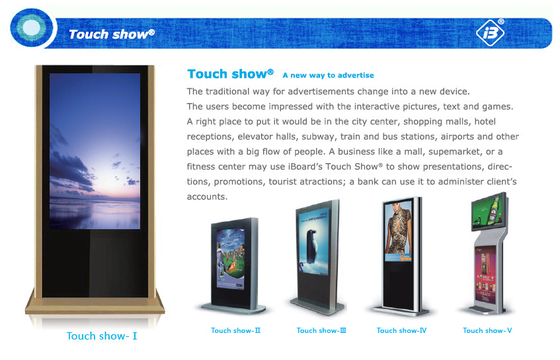 Yeni Tasarım Çoklu Dokunmatik A tipi LCD Panel Led Dijital Ekran Kiosk Reklam için Dokunmatik Ekran Kiosk