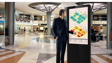 CE FCC LED Kiosk Ekranı İnteraktif Dijital İşaret Pencere Sistemi İş Reklamı için