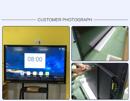 IBoard Taşınabilir Etkileşimli Düz Panel Siyah Mini Dahili OPS I7 I5 Nesil Intel Core
