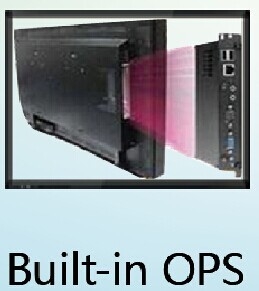 IBoard Taşınabilir Etkileşimli Düz Panel Siyah Mini Dahili OPS I7 I5 Nesil Intel Core
