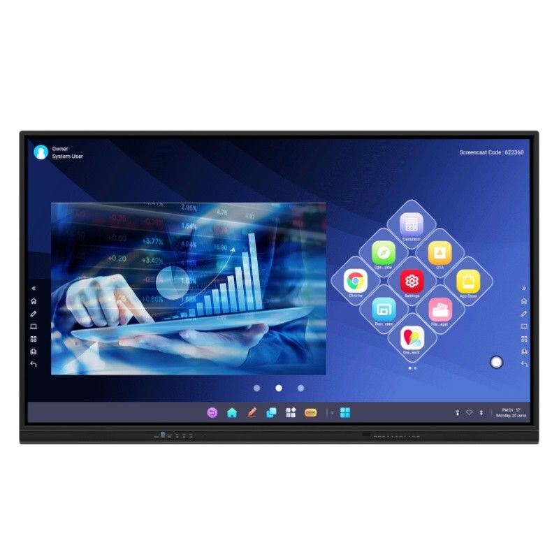 98 inç etkileşimli düz panel 65/75/ 86 inç 4K Multi Touch Ekran Ekranları