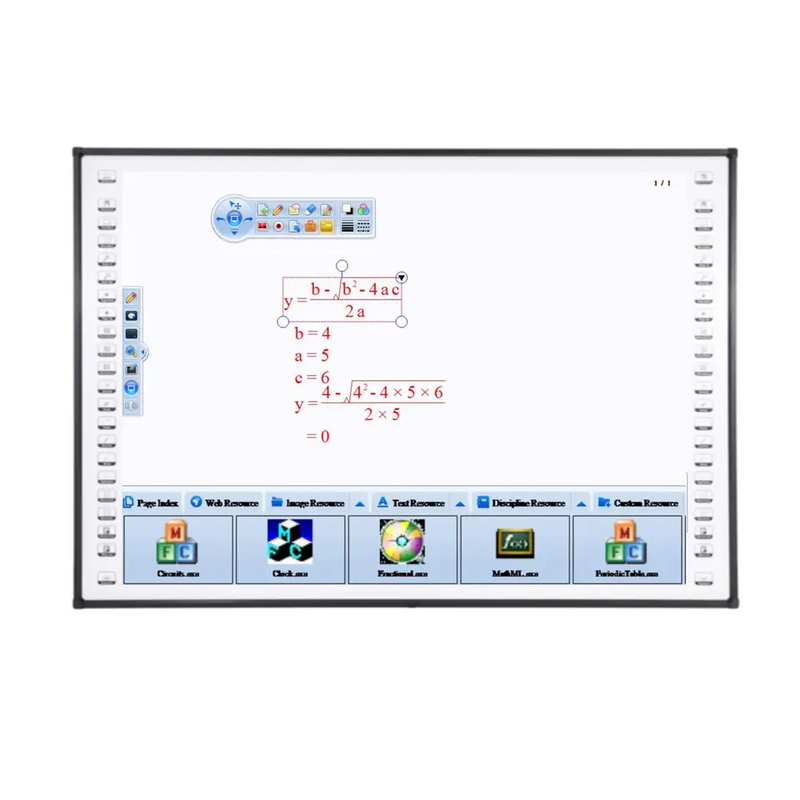 Precision Interactive Whiteboard IB-Q4 Serisi Duvar Montajlı Mobil Stand Öğretim için Okul Çocukları için Kurulum