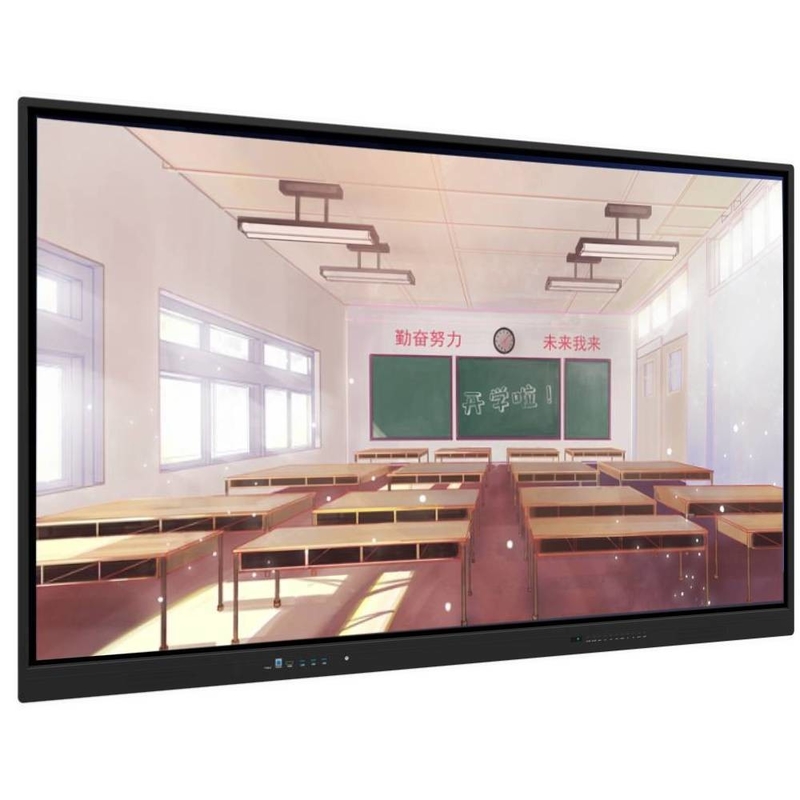 86 inçlik Android 13 20 dokunma noktası 220V Güç kaynağı Eğitim için Kamera Mikrofonlu Etkileşimli Dokunmatik Ekran 4K Whiteboard
